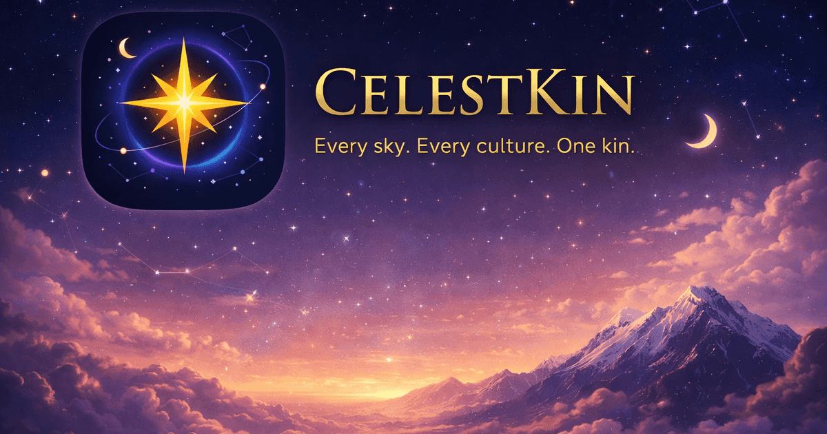 CelestKin multi-tradition astrology app for Android showing Vedic, Chinese, Mayan charts